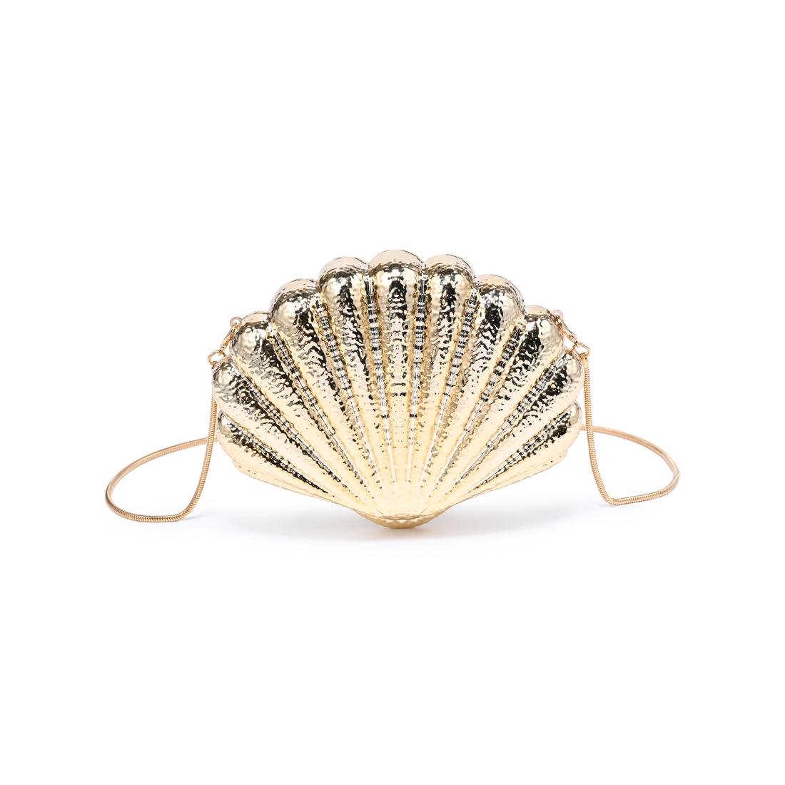 Woman wearing Gold Urban Expressions Cameron Evening Bag 840504204807 View 5 | Gold