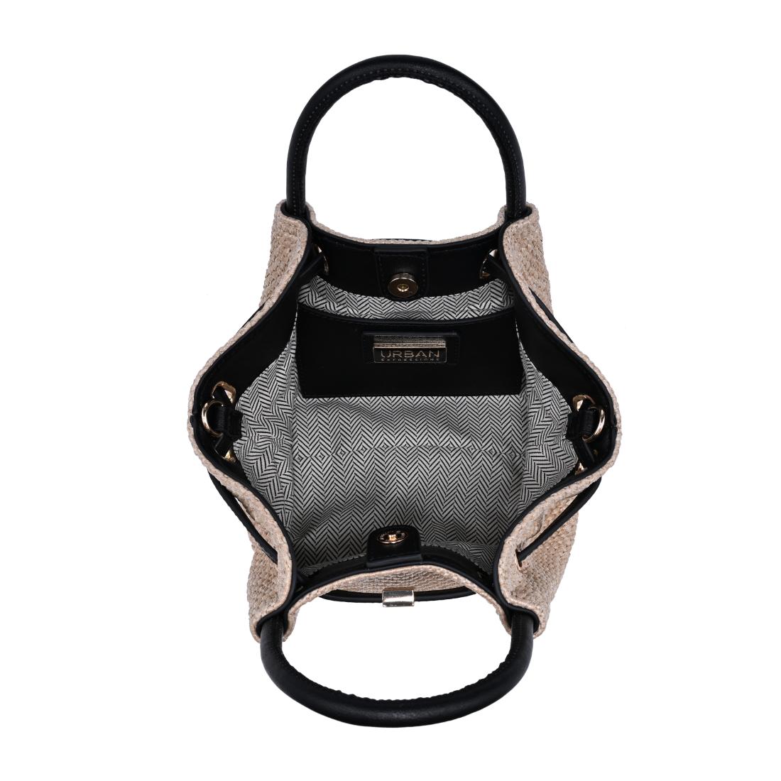 Woman wearing Natural Black Urban Expressions Selena - Straw Crossbody 840504204876 View 9 | Natural Black