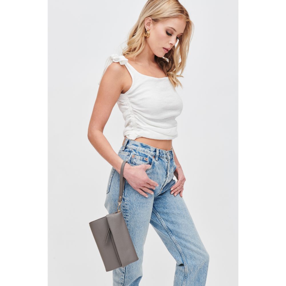 Woman wearing Grey Urban Expressions Bree Crossbody 840611105448 View 2 | Grey