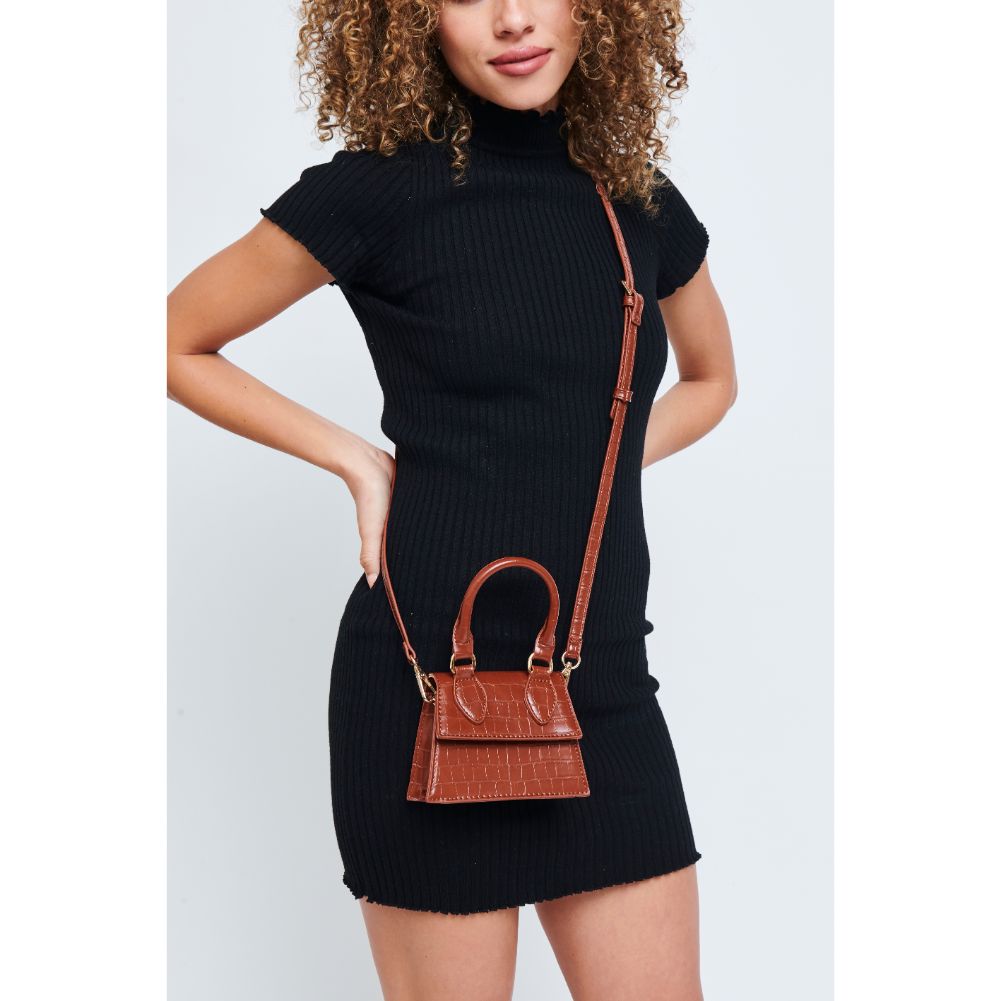 Woman wearing Tan Urban Expressions Jojo Crossbody 840611175816 View 1 | Tan