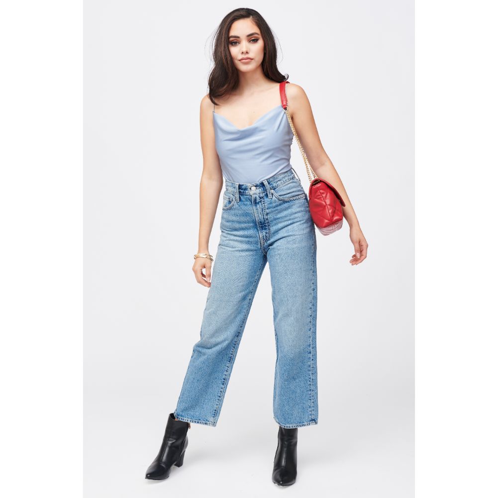 Woman wearing Merlot Urban Expressions Felicity Crossbody 840611182753 View 4 | Merlot