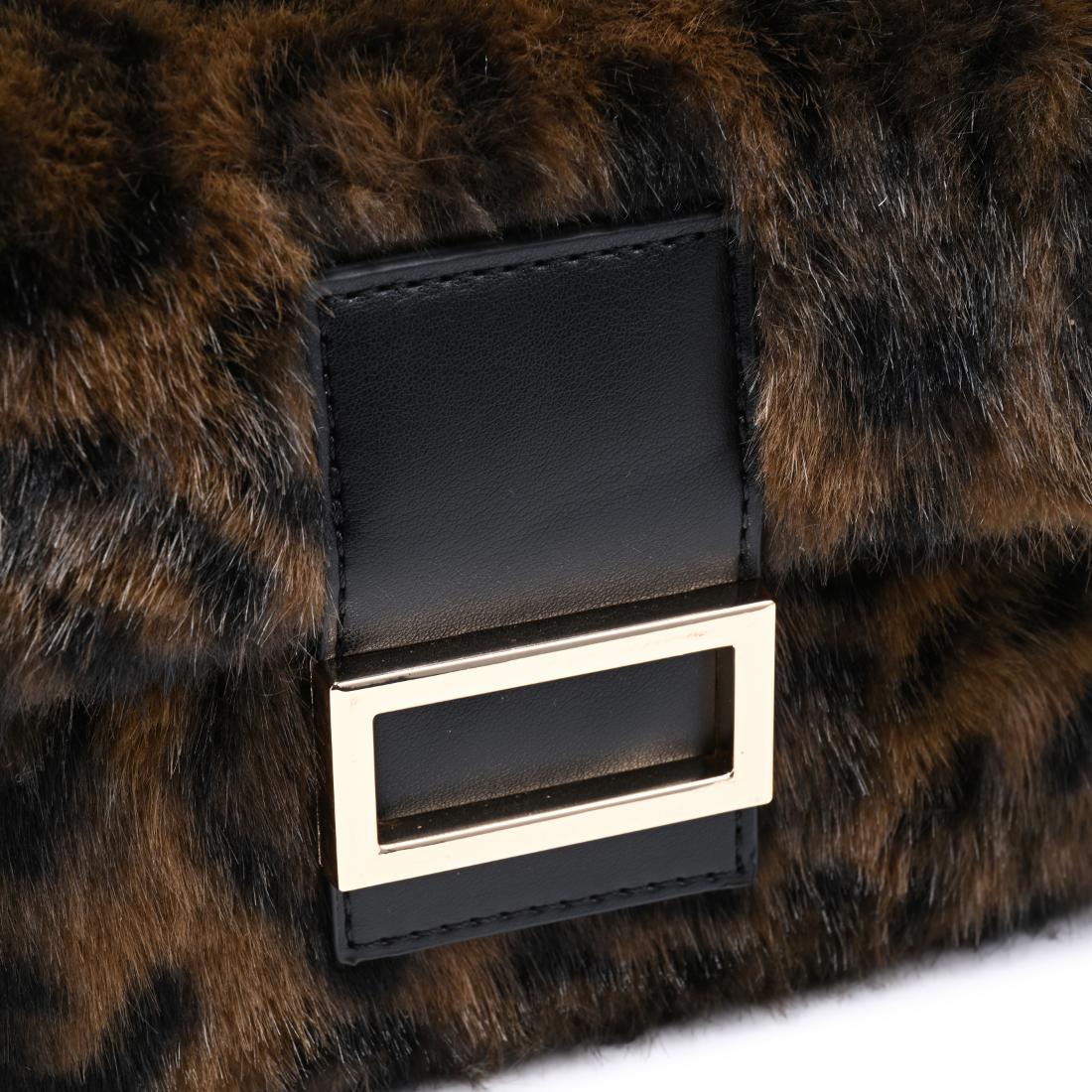 Urban Expressions Beverly - Faux Fur Crossbody 840504212451 View 8 | Leopard