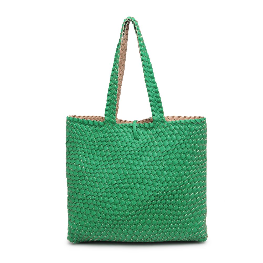 Product Image of Urban Expressions Wilhelmina Tote 840611106650 View 7 | Green Natural