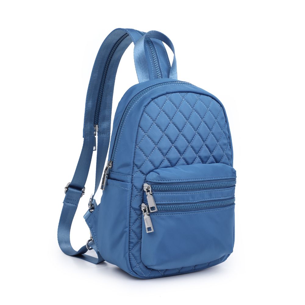 Product Image of Urban Expressions Brynlee Sling Backpack 840611180483 View 2 | Denim