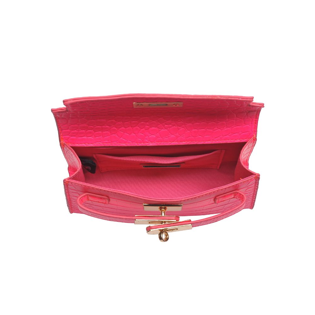 Product Image of Urban Expressions Georgina Croc Crossbody 840611171931 View 8 | Neon Pink