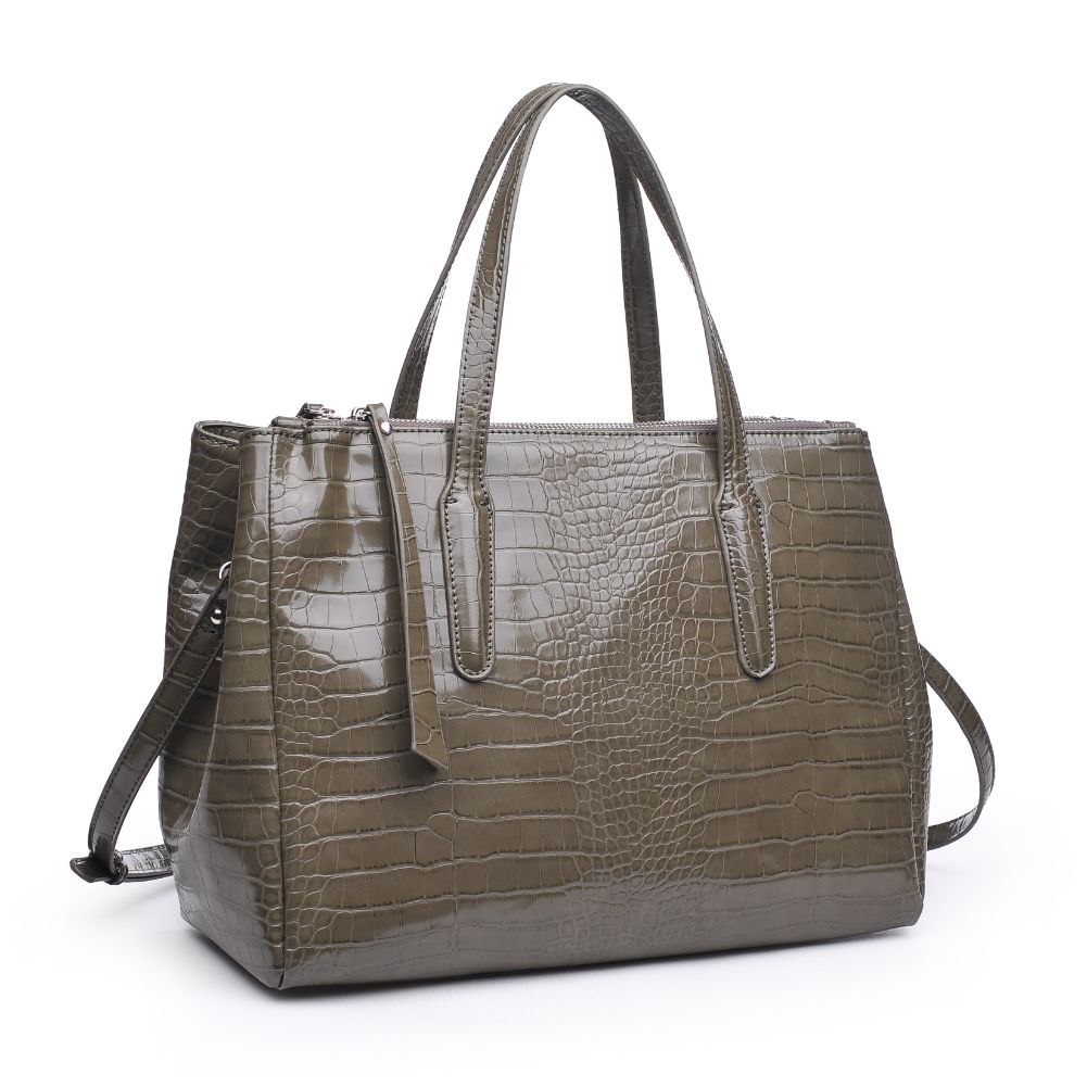 Woman wearing Olive Urban Expressions Nora Satchel 840611167378 View 6 | Olive