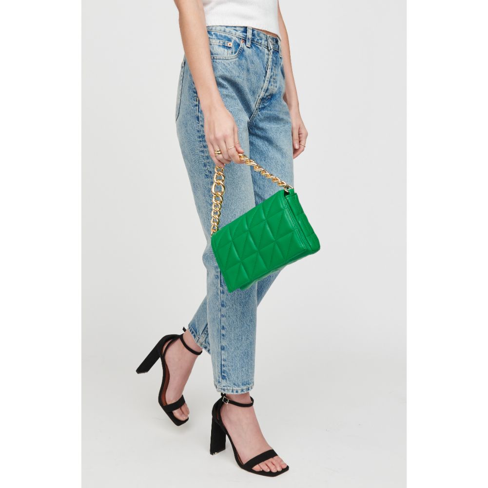 Woman wearing Kelly Green Urban Expressions Alani Crossbody 818209019453 View 4 | Kelly Green