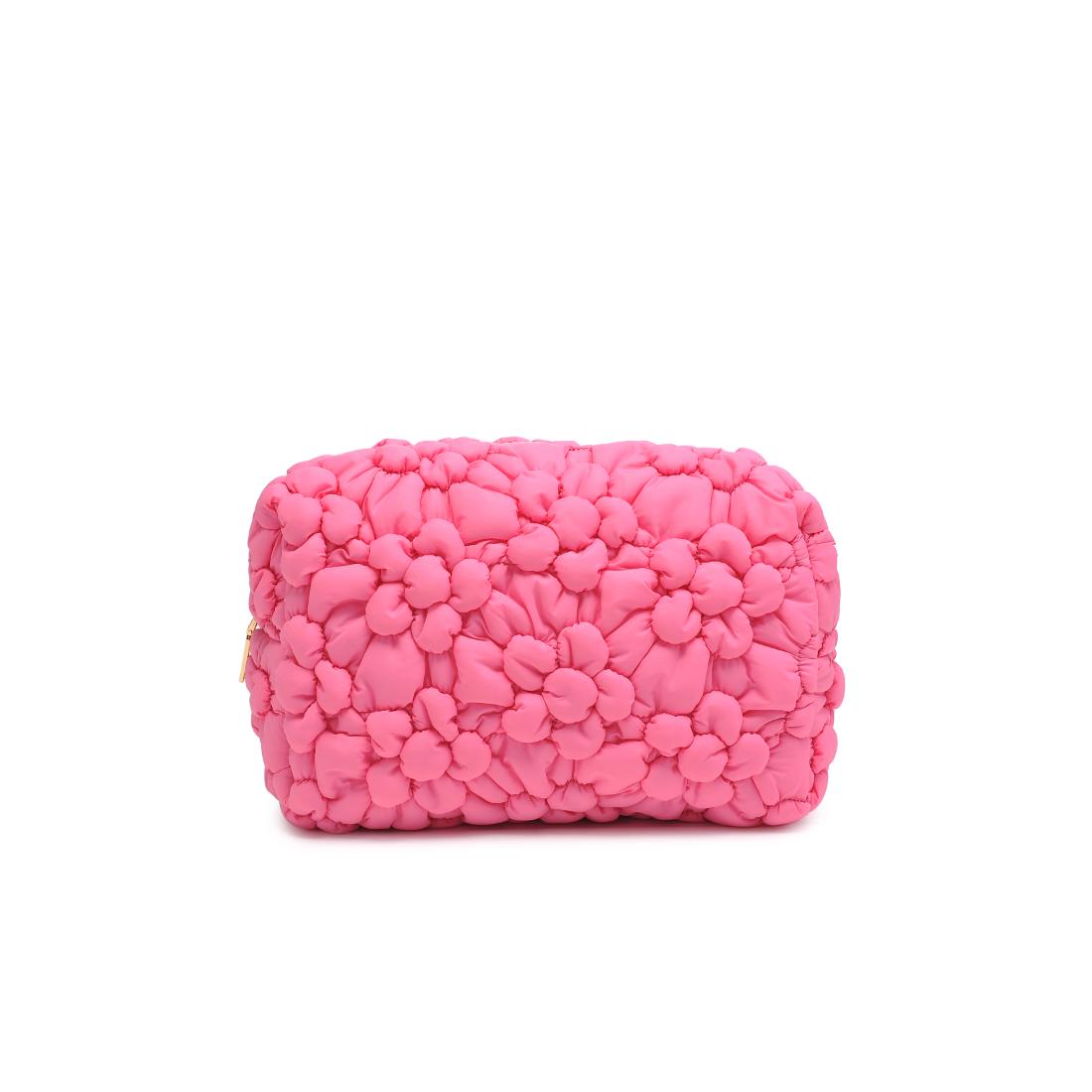 Urban Essentials Flora Pop - Nylon Cosmetic & Travel Organizer Pouch 840611144225 View 5 | Pink