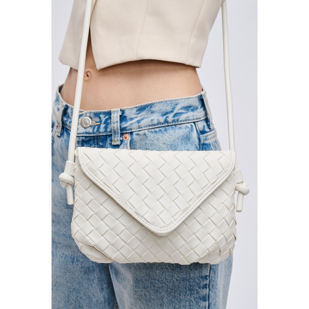 Woman wearing Oatmilk Urban Expressions Kylo Crossbody 840611124395 View 4 | Oatmilk