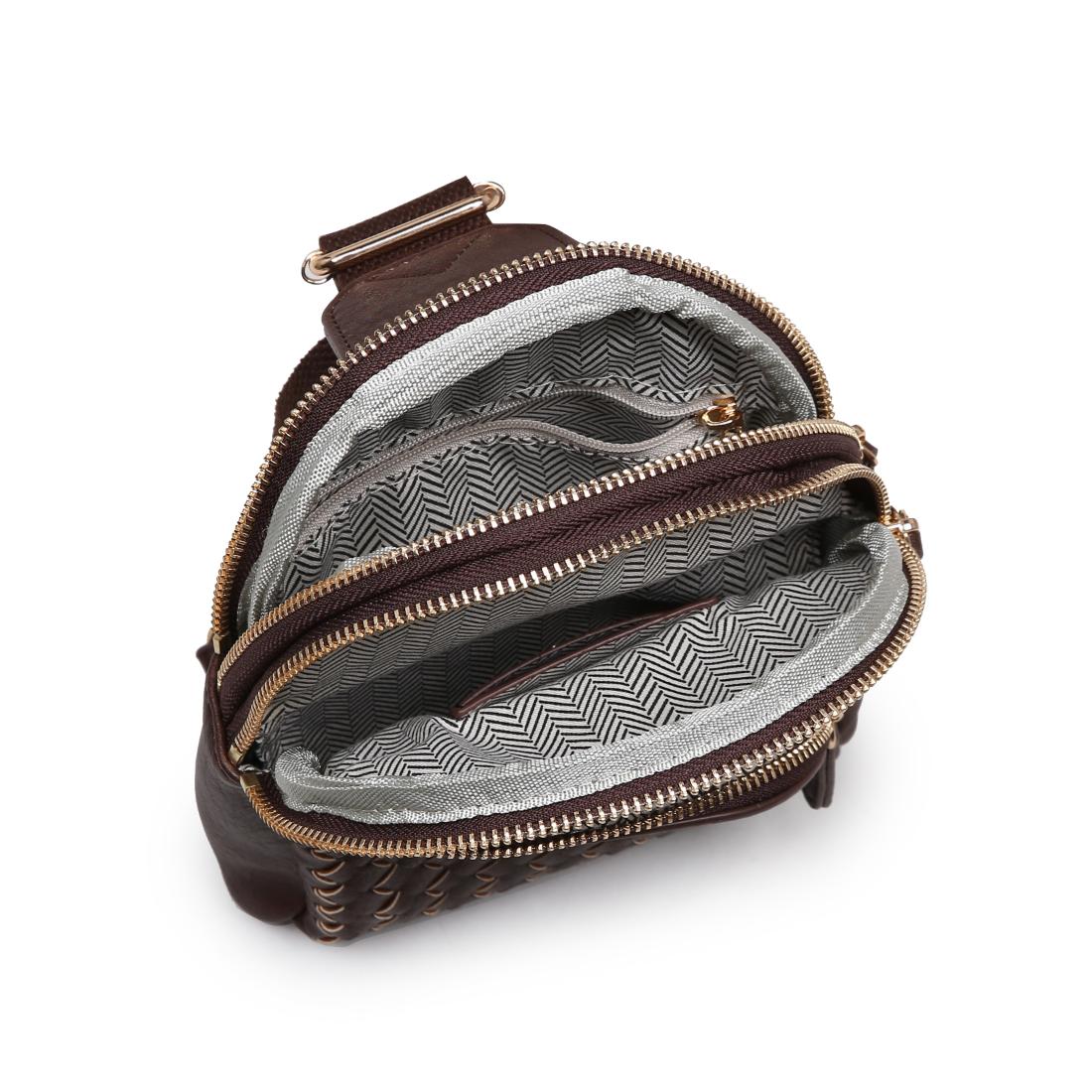Product Image of Urban Expressions Forge - Woven Sling Backpack 840611198037 View 4 | Chocolate
