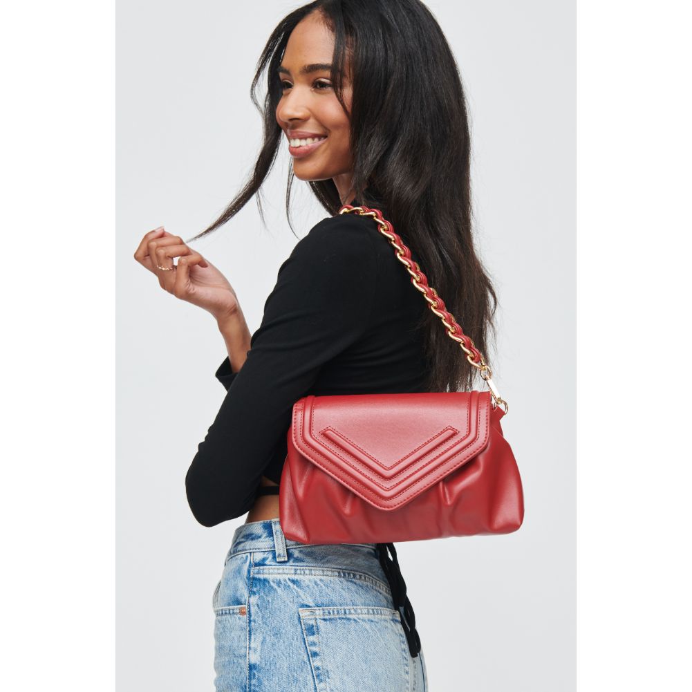 Woman wearing Red Urban Expressions Adrienne Crossbody 840611103048 View 2 | Red