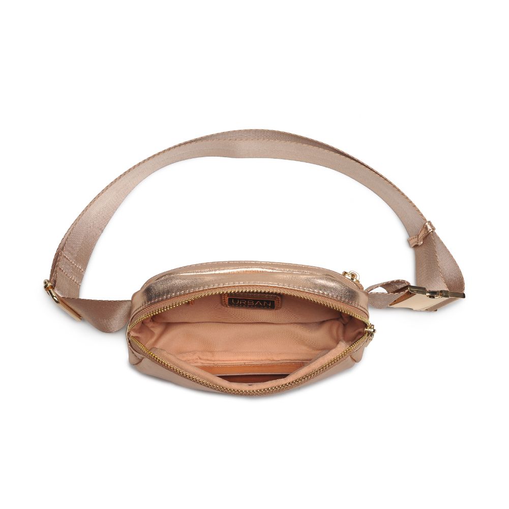 Woman wearing Gold Urban Expressions Santi Belt Bag 840611190406 View 9 | Gold