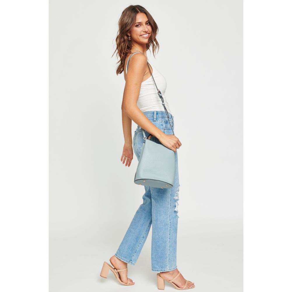 Woman wearing Denim Urban Expressions Bernadette Crossbody 840611145468 View 4 | Denim