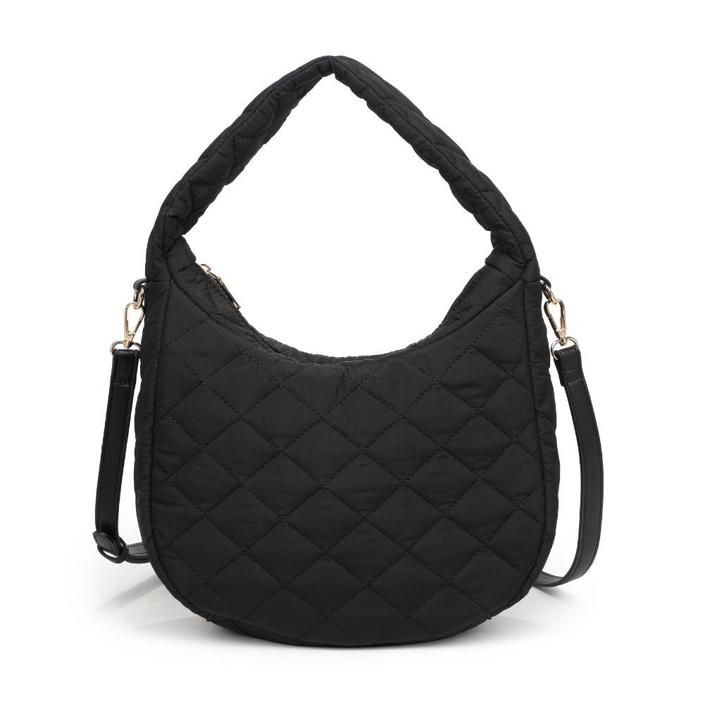Product Image of Urban Expressions Sonoma - Quilted Nylon Hobo 840611118455 View 5 | Black
