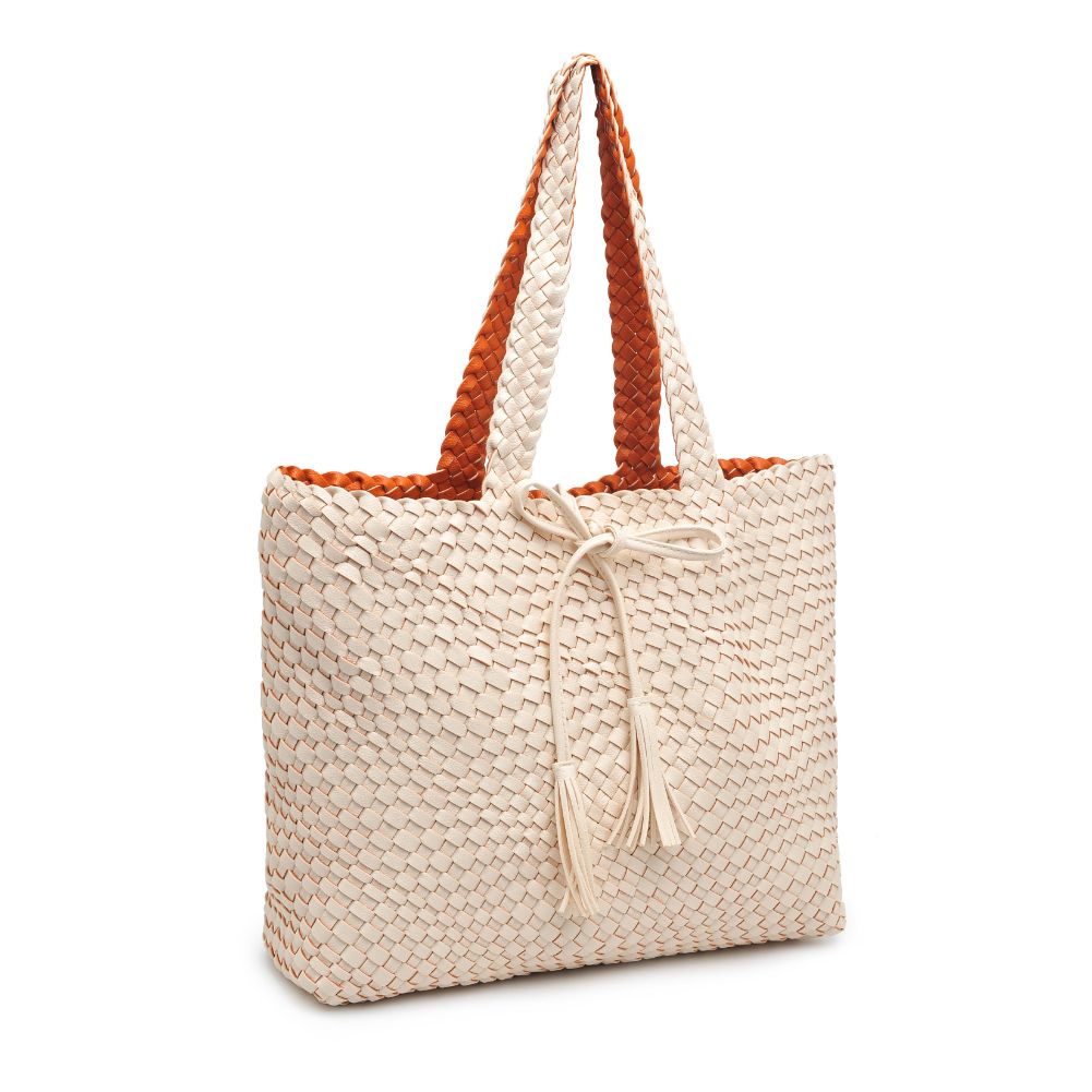 Product Image of Urban Expressions Wilhelmina Tote 840611106643 View 2 | Ivory Orange