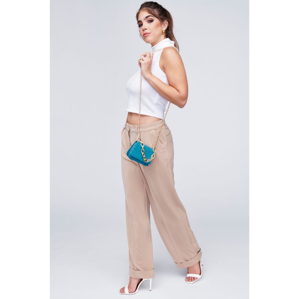 Woman wearing Denim Urban Expressions Alesha Mini Bag 818209011167 View 3 | Denim