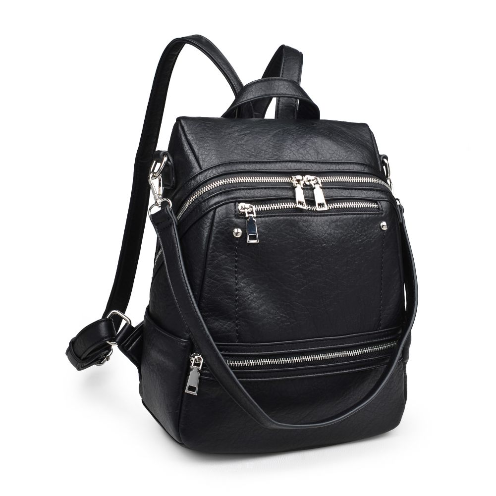 Product Image of Urban Expressions Juliette Textured Backpack NA-840611164681 View 2 | Black