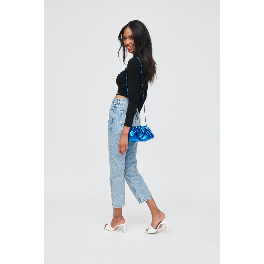 Woman wearing Blue Urban Expressions Monica Crossbody 840611104946 View 3 | Blue