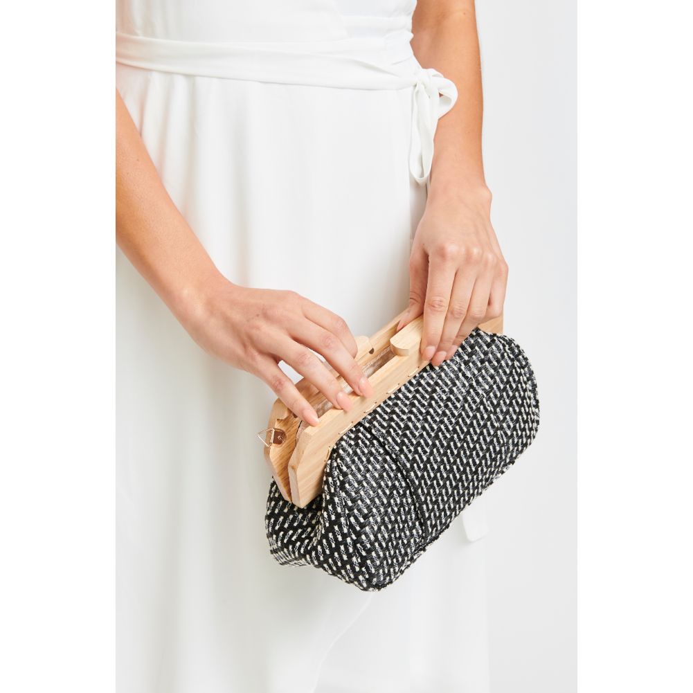 Woman wearing Black Urban Expressions Echo Clutch 840611182128 View 2 | Black