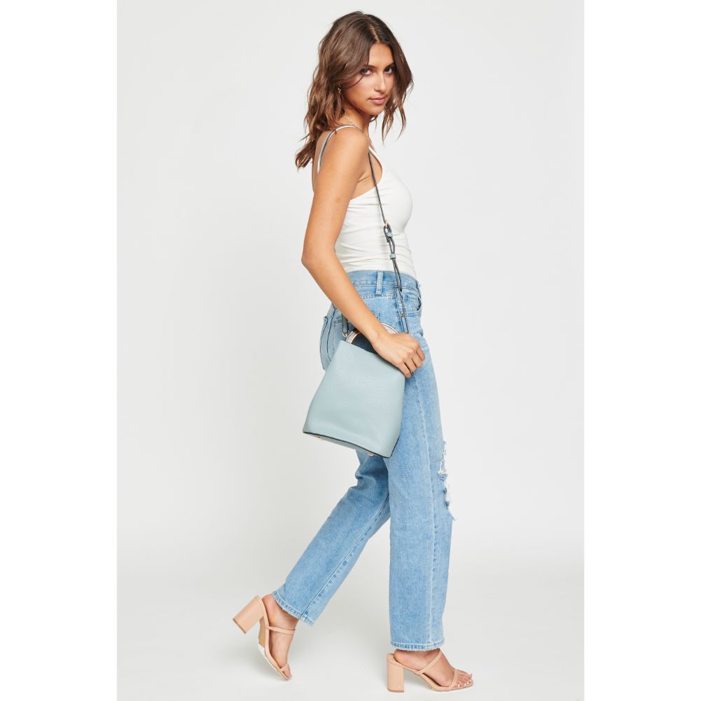 Woman wearing Denim Urban Expressions Bernadette Crossbody 840611145468 View 3 | Denim