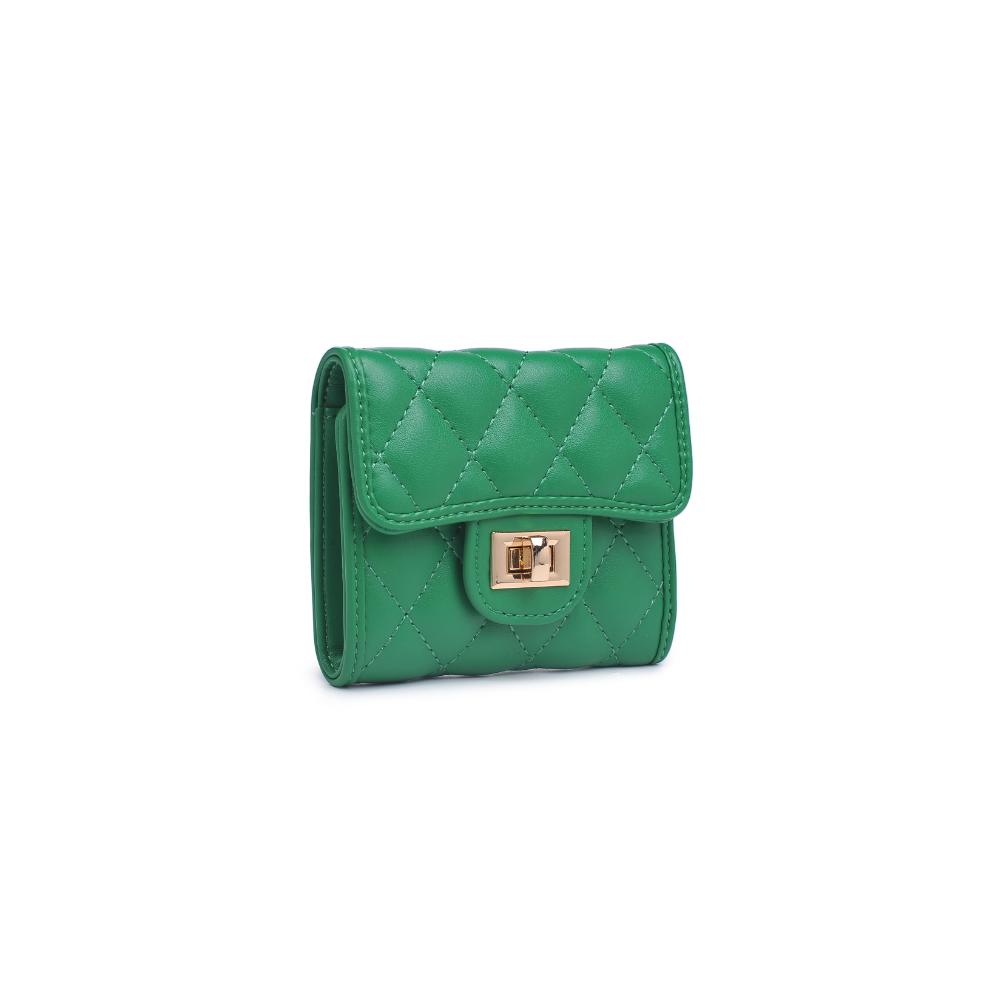 Woman wearing Kelly Green Urban Expressions Shantel - Quilted Wallet 840611121868 View 6 | Kelly Green