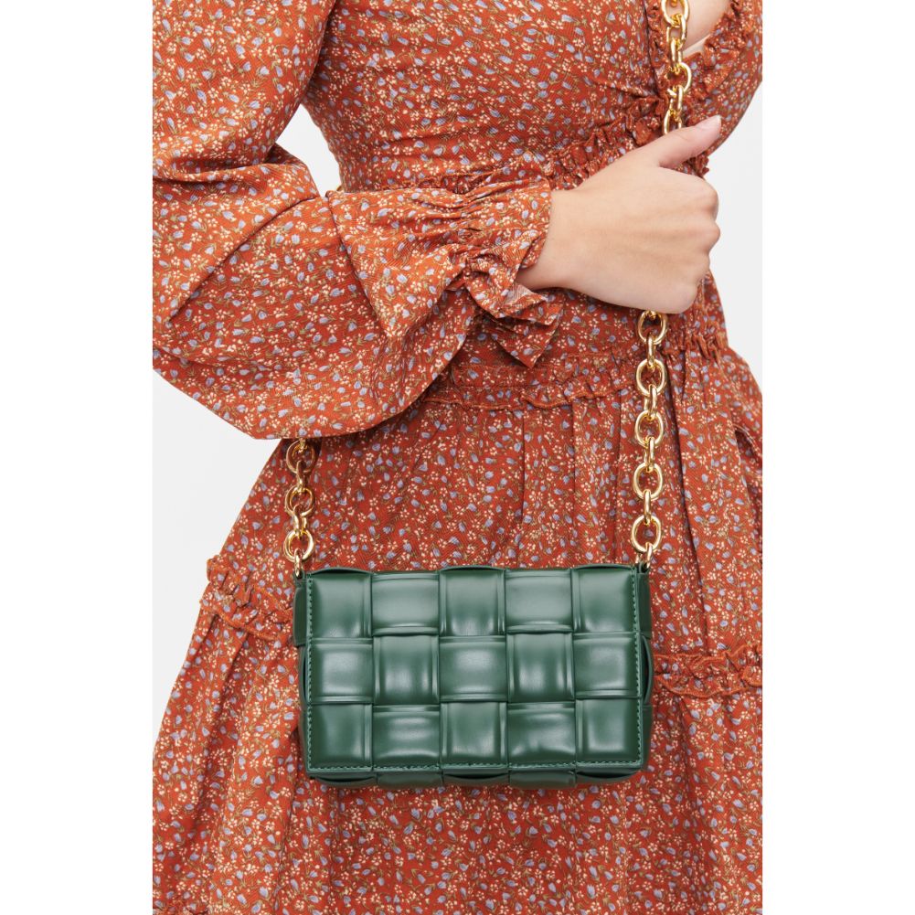 Woman wearing Hunter Green Urban Expressions Holden Crossbody 840611101235 View 1 | Hunter Green