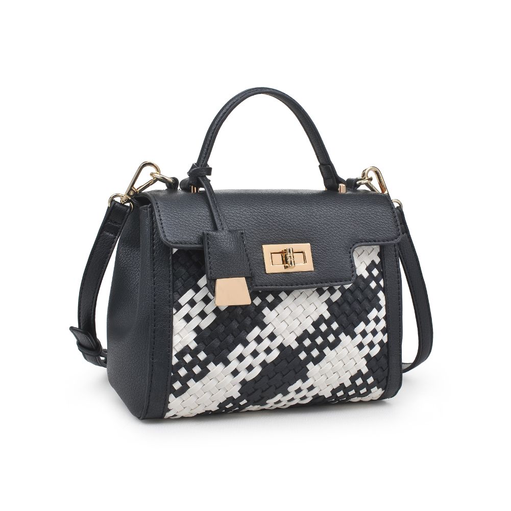 Woman wearing Black White Urban Expressions Marcia Crossbody 840611170378 View 6 | Black White