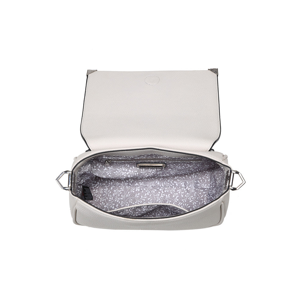 Woman wearing Cream Urban Expressions Langston Crossbody NA-840611161192 View 9 | Cream