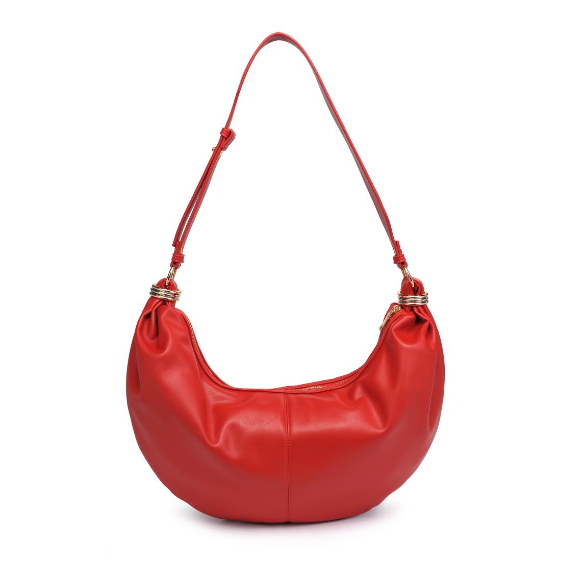 Woman wearing Red Urban Expressions Bianca Hobo 840611151155 View 7 | Red