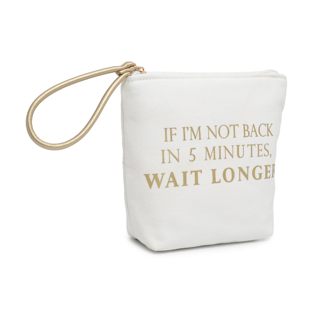 Woman wearing If Im Not Back Urban Expressions Carry-All Writing Wristlet 818209012485 View 6 | If Im Not Back