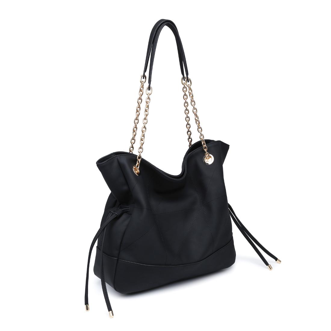Woman wearing Black Urban Expressions Kinsley Tote 840504206375 View 6 | Black