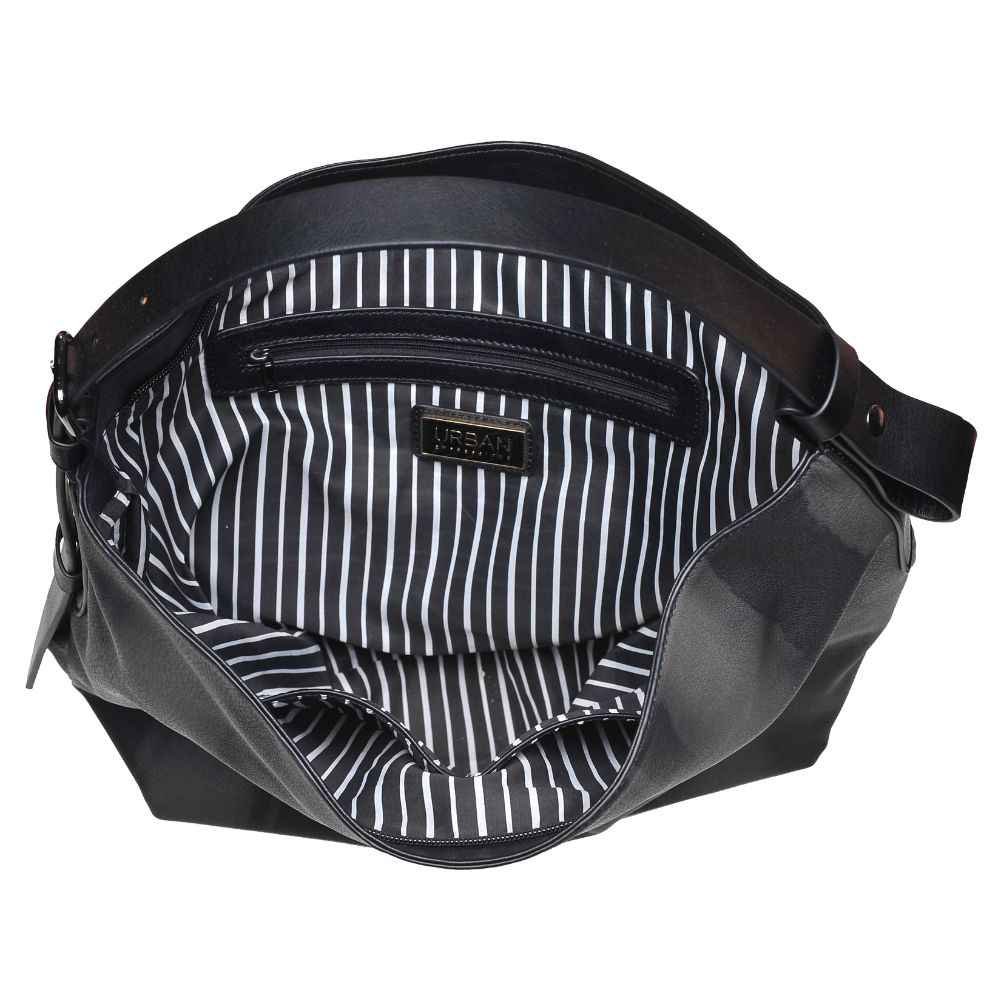Woman wearing Black Urban Expressions Keene Hobo 840611122483 View 9 | Black