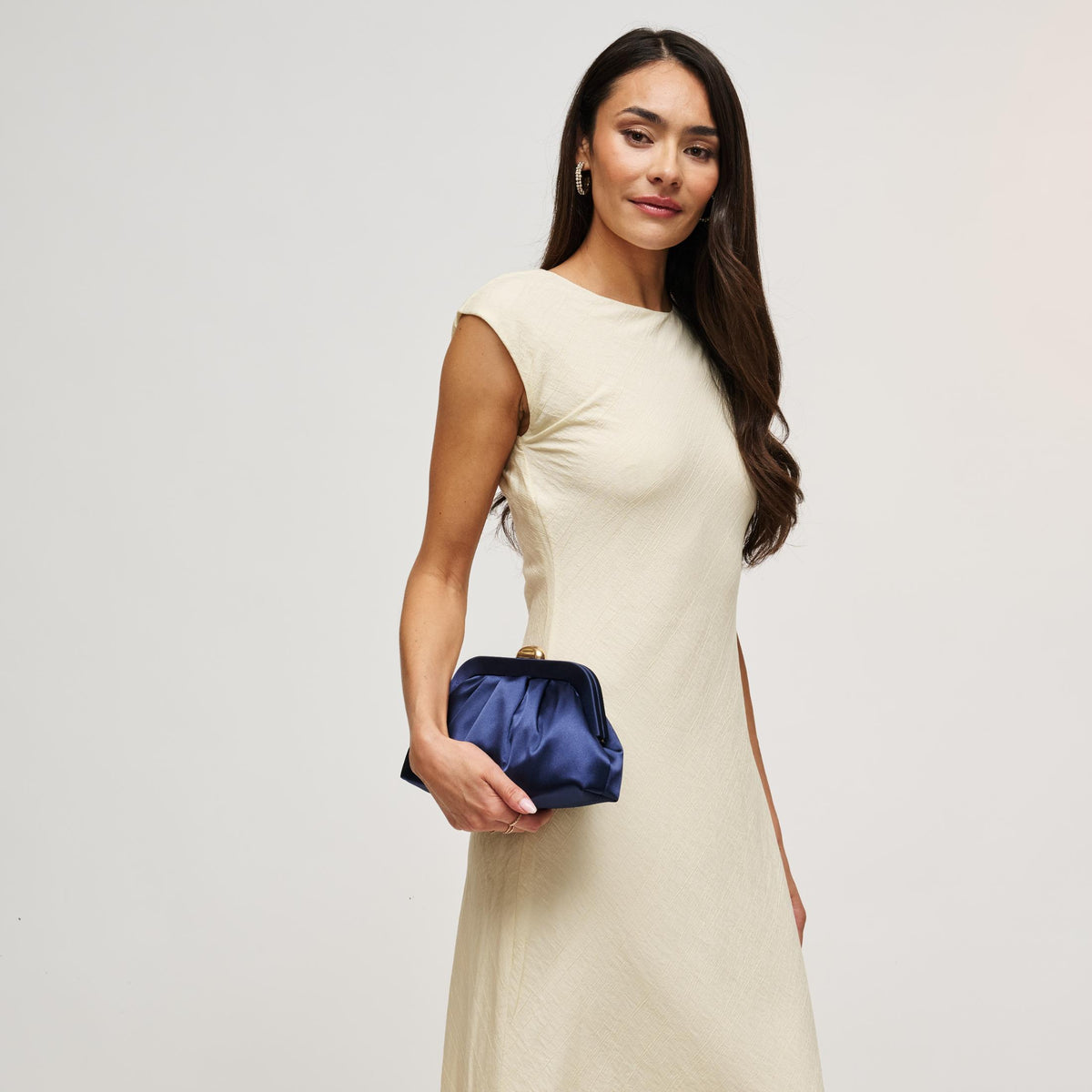 Woman wearing Midnight Urban Expressions Winter Clutch 840504211720 View 2 | Midnight