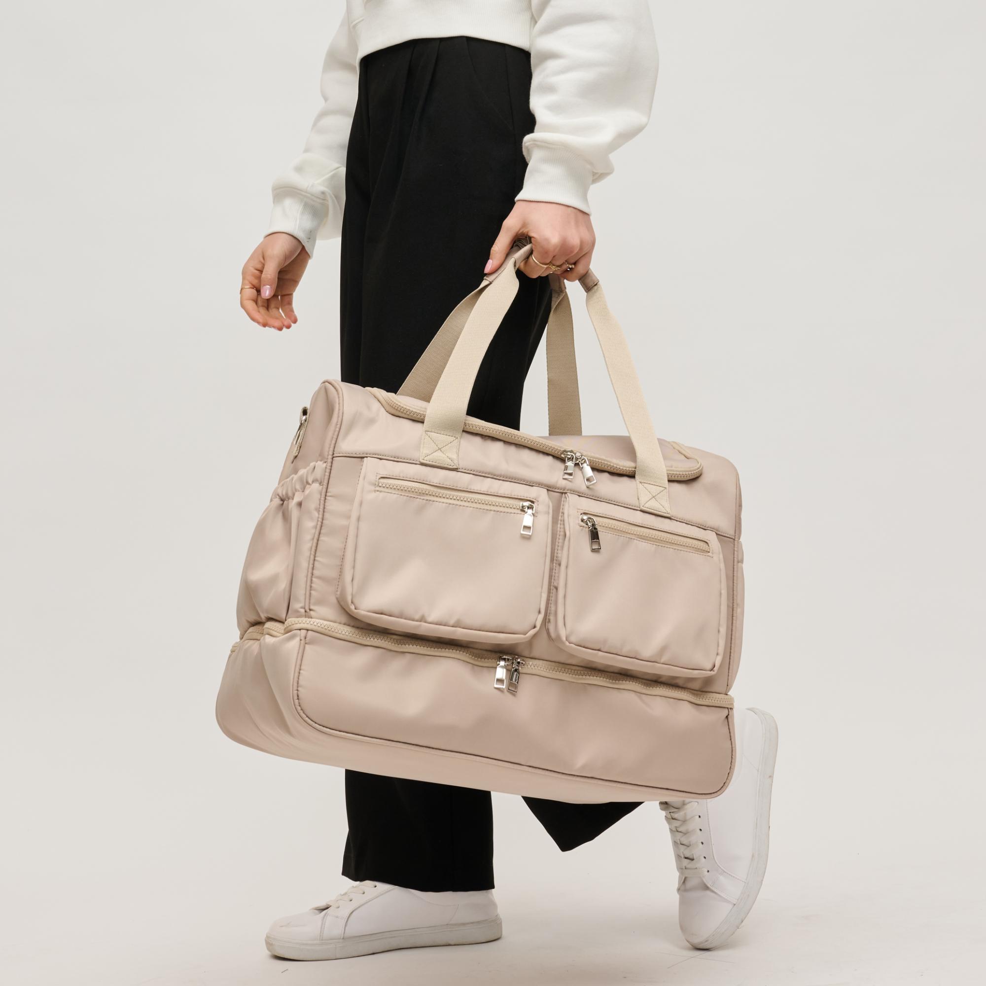 Woman wearing Nude Urban Expressions Expedition Plus Weekender 840611195487 View 1 | Nude