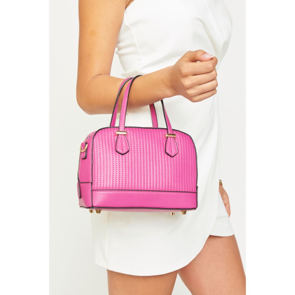 Woman wearing Lipstick Pink Urban Expressions Rue Mini Bag NA-840611144904 View 2 | Lipstick Pink