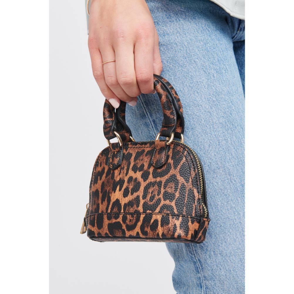 Woman wearing Leopard Urban Expressions Bambi Crossbody 818209013703 View 1 | Leopard