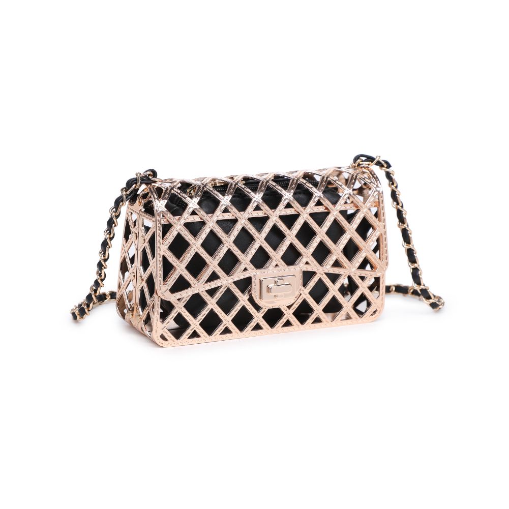 Woman wearing Gold Urban Expressions Georgina Evening Bag 840611114587 View 6 | Gold