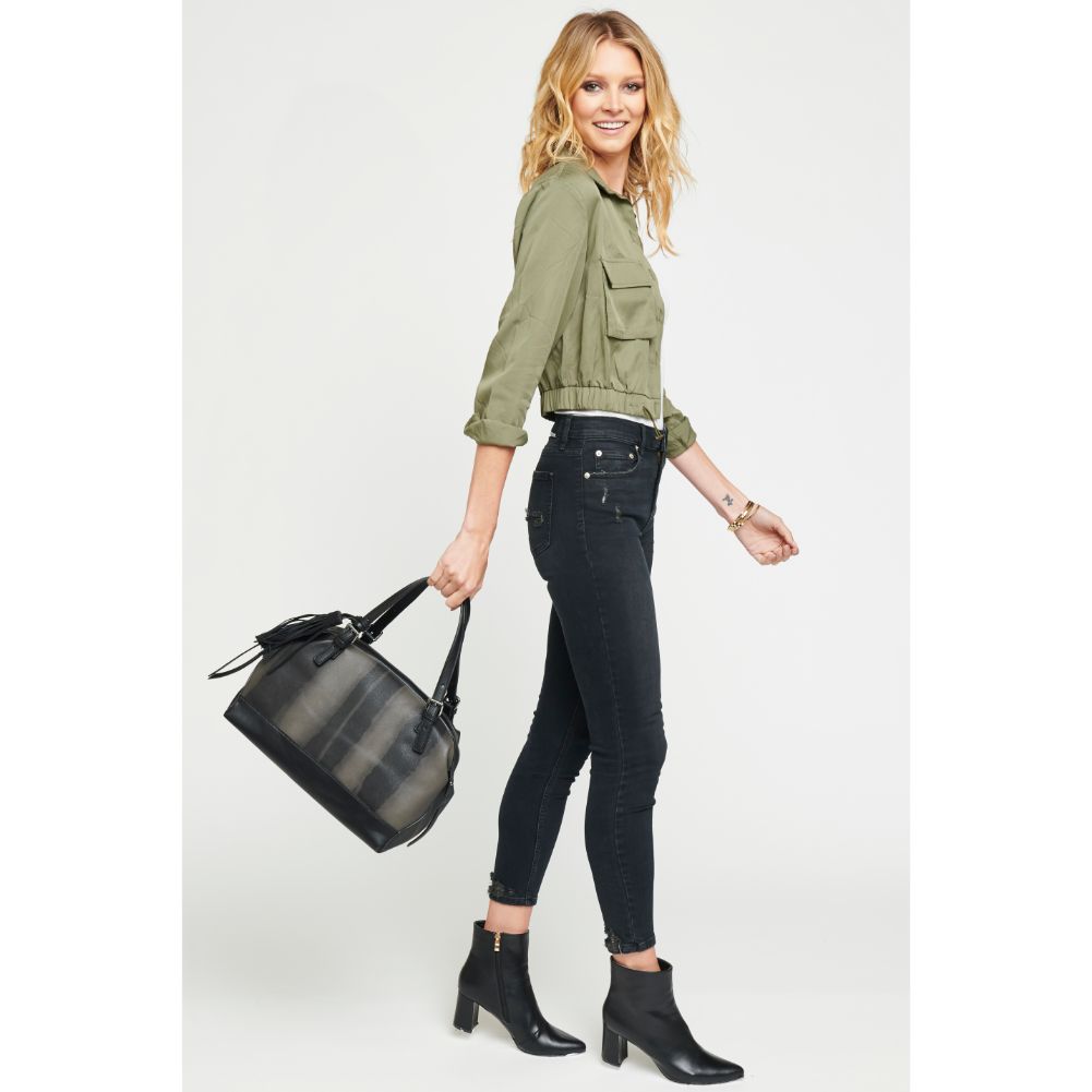 Woman wearing Black Urban Expressions Wilder Satchel 840611122520 View 4 | Black