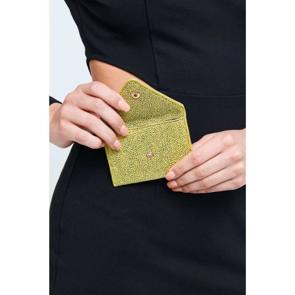 Woman wearing Yellow Urban Expressions Lea Wallet 840611181916 View 2 | Yellow