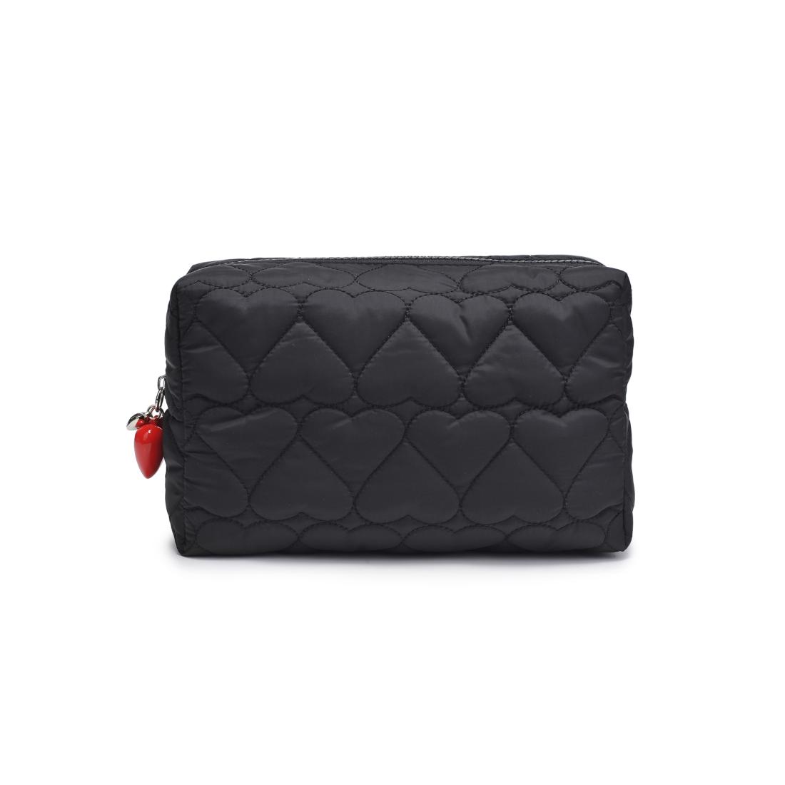 Urban Essentials Pull My Heart Cosmetic & Travel Organizer Pouch 840611196965 View 5 | Black