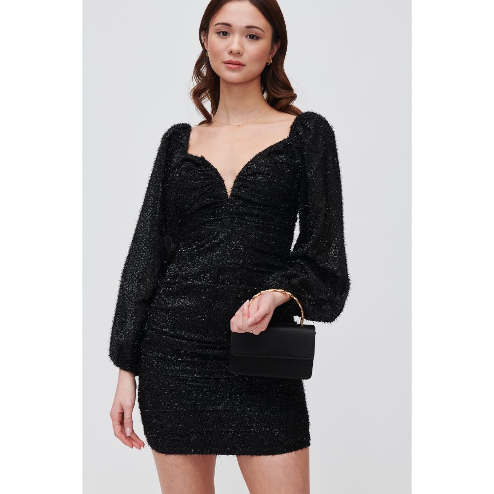 Woman wearing Black Urban Expressions Zuelia Evening Bag 840611109064 View 1 | Black
