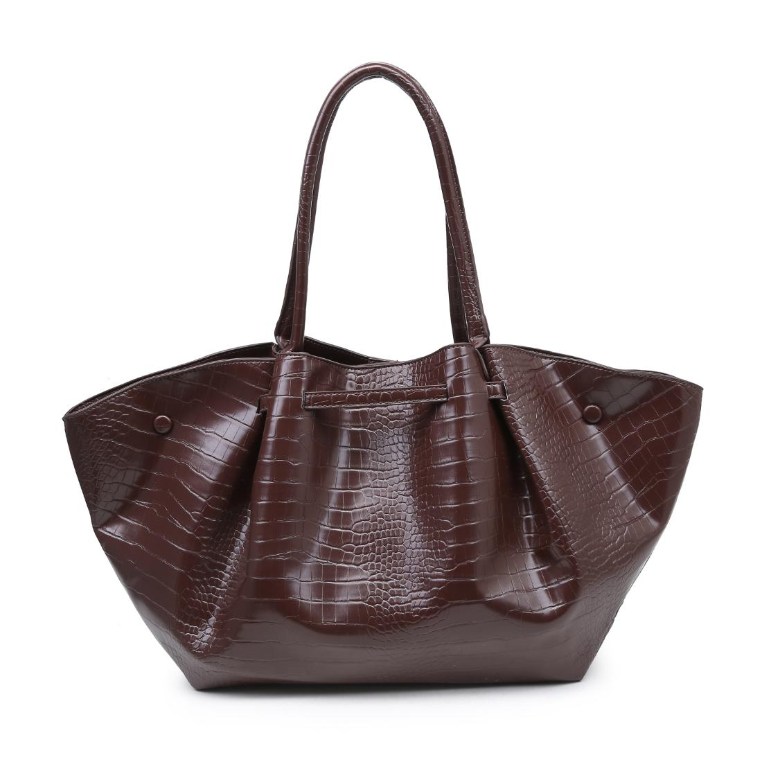 Urban Expressions Kaia - Croco Tote 840504210723 View 3 | Espresso