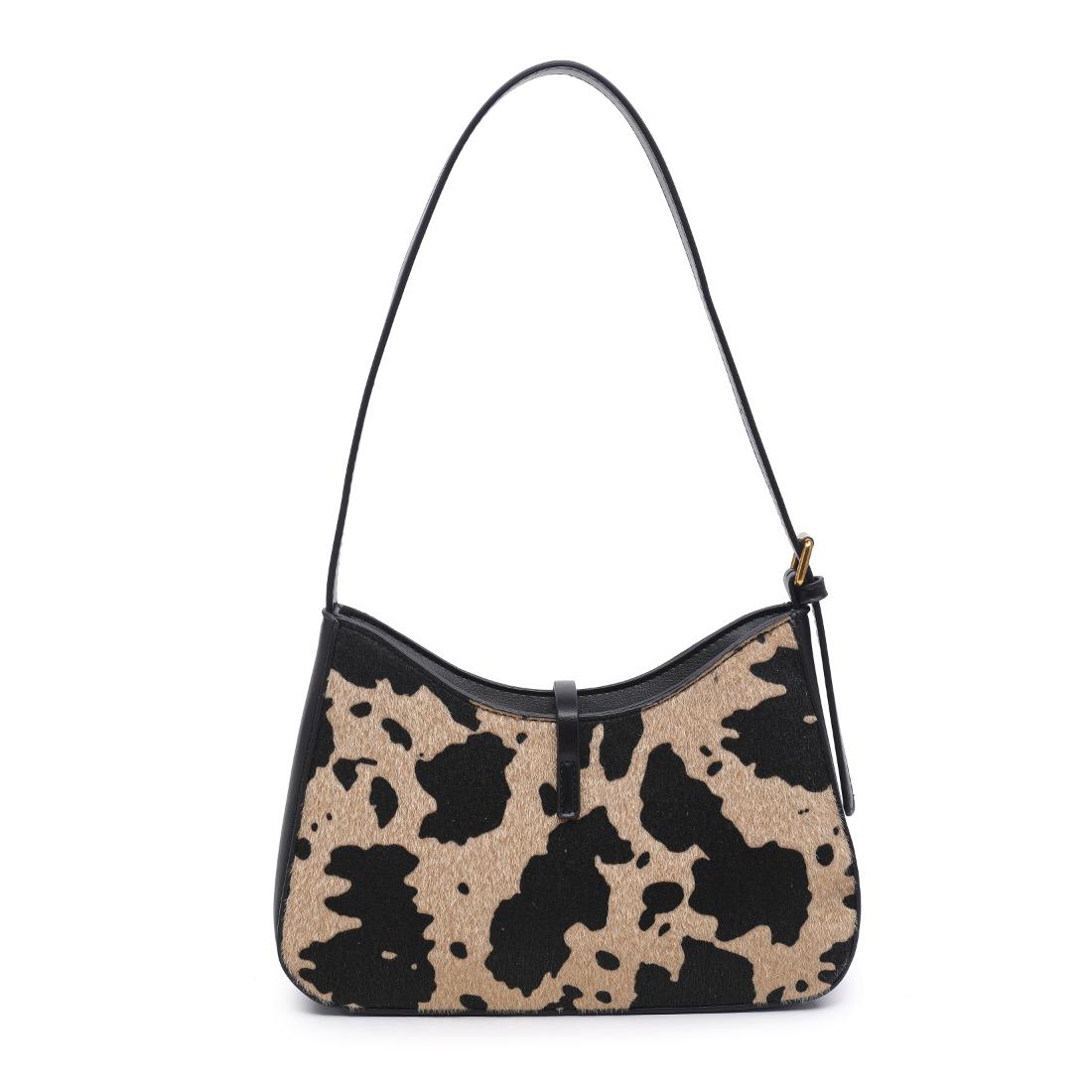 Urban Expressions Judith - Cowprint Clutch 840504217098 View 3 | Tan Black