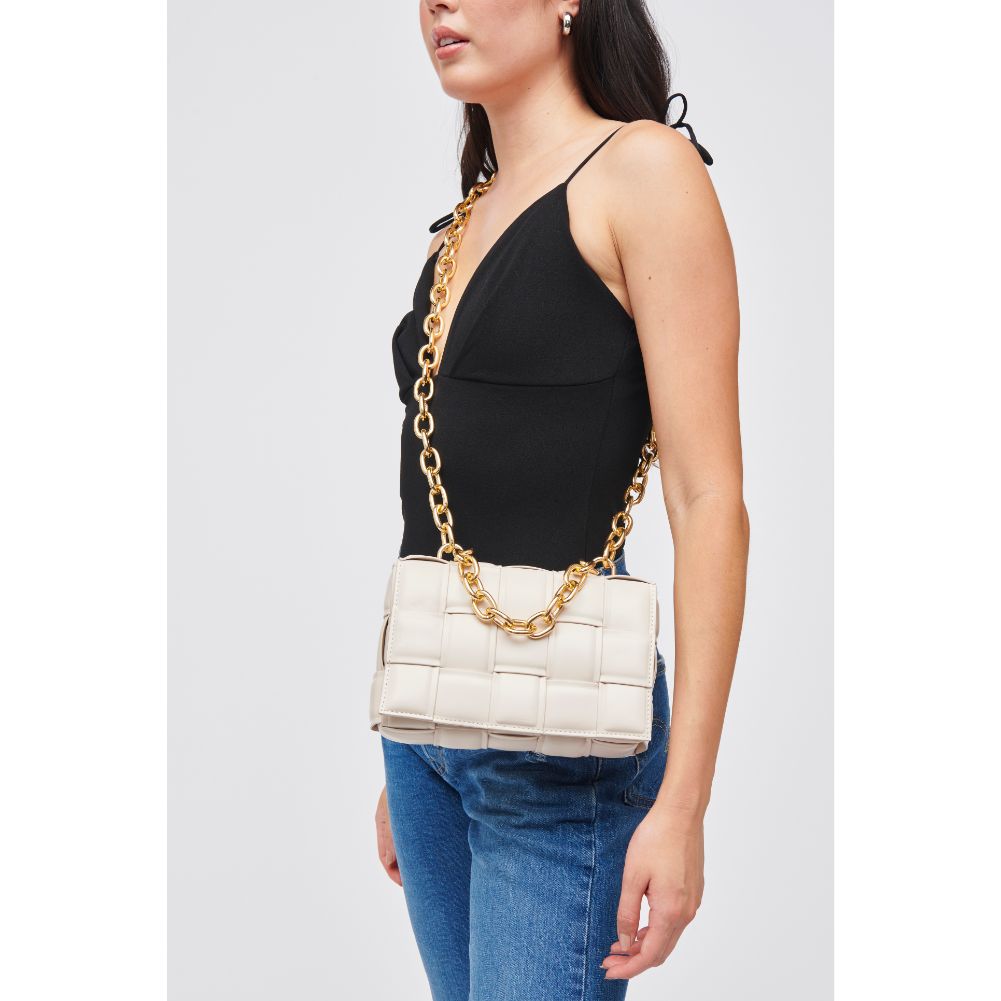 Woman wearing Oatmilk Urban Expressions Ines Crossbody 840611185471 View 1 | Oatmilk