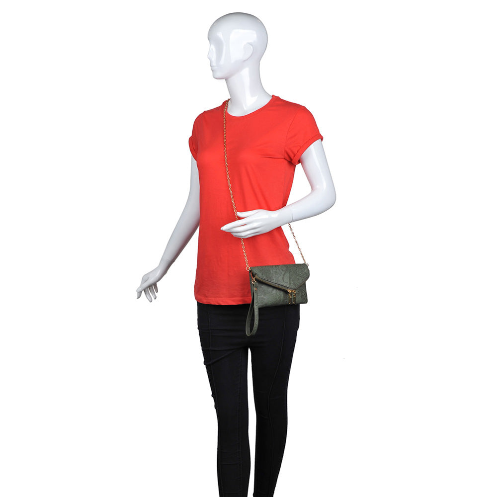 Product Image of Urban Expressions Lucy Floral Wristlet NA-840611151537 View 5 | Olive
