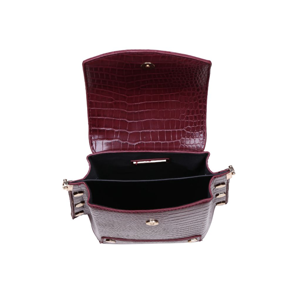 Product Image of Urban Expressions Taylor Croc Crossbody 840611165589 View 8 | Burgundy