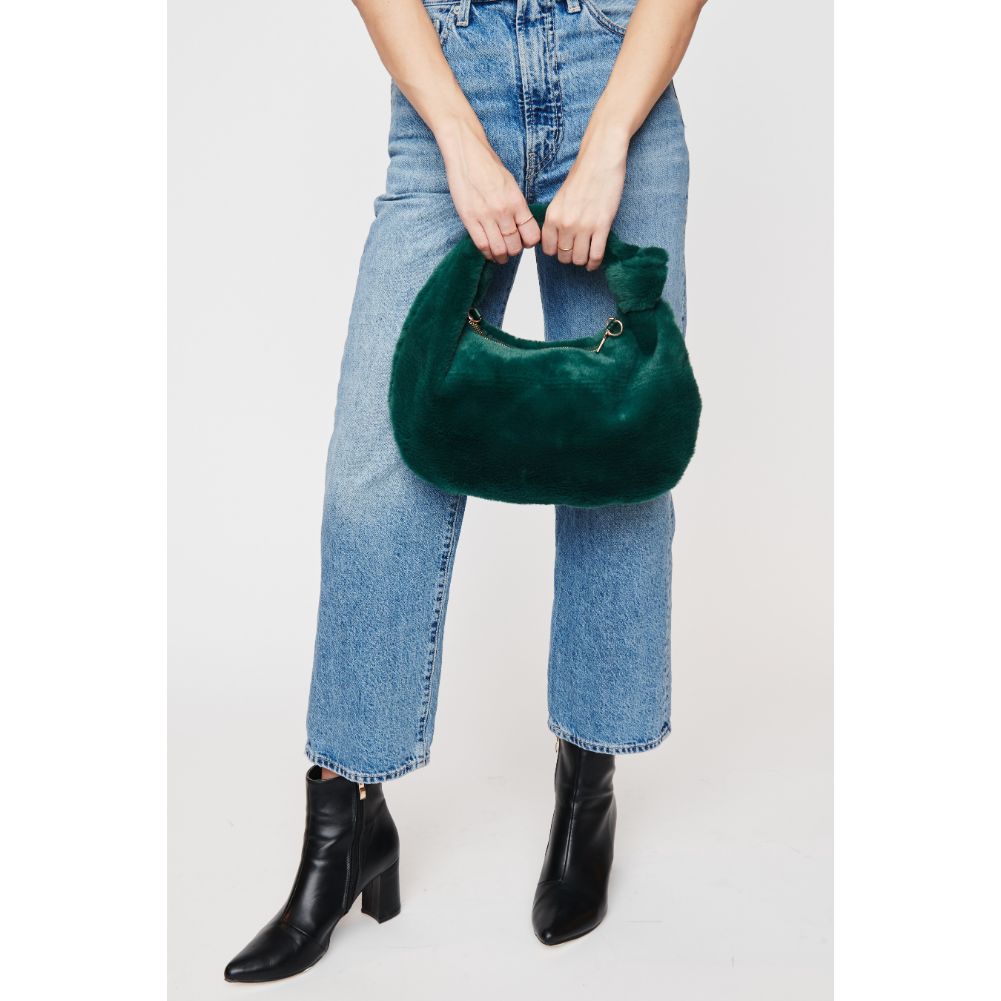 Woman wearing Forest Urban Expressions Sylvia Crossbody 840611103833 View 2 | Forest