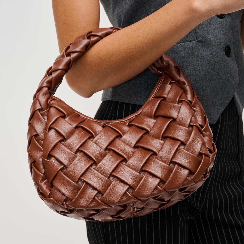 Woman wearing Chocolate Urban Expressions Noreen Clutch 840611193698 View 1 | Chocolate