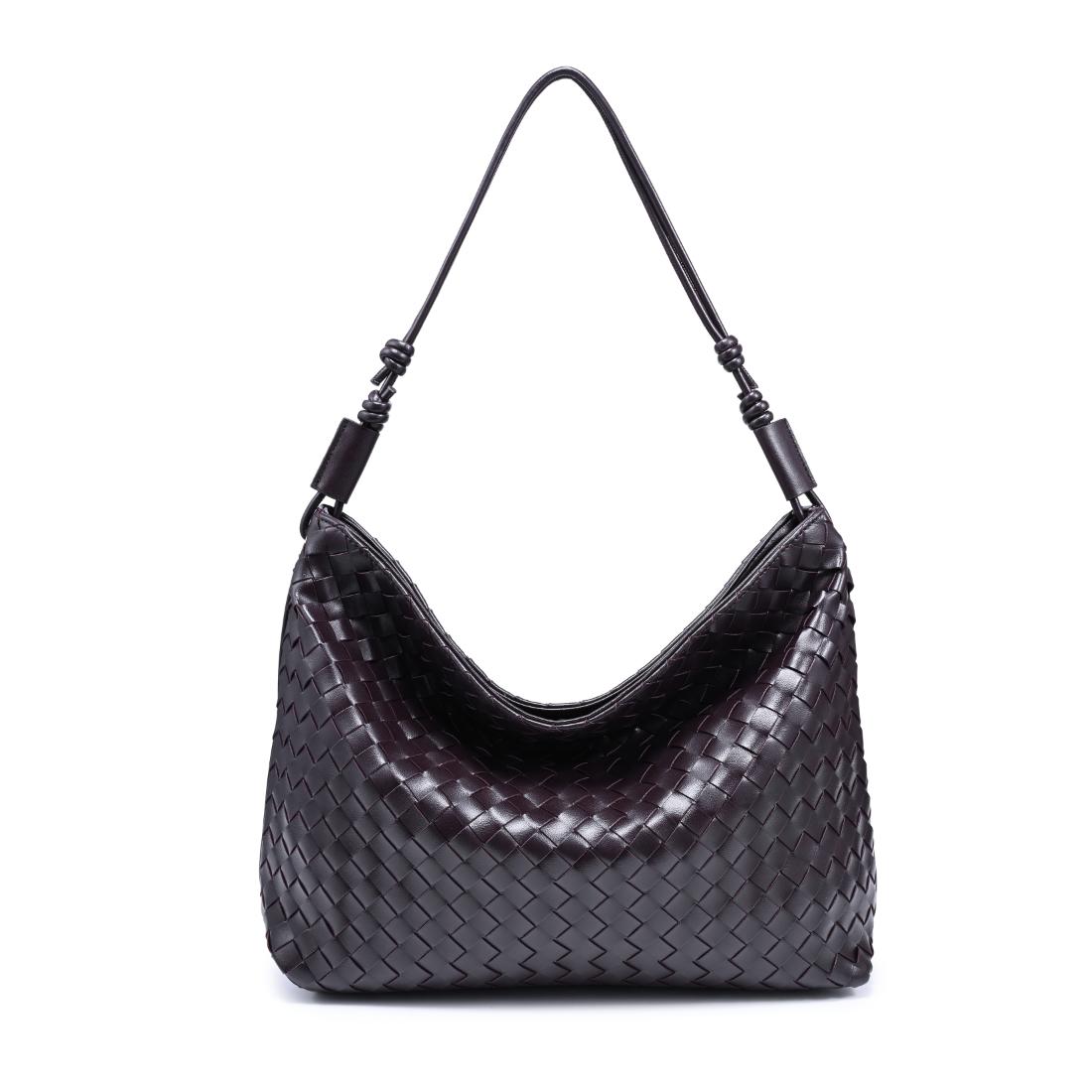 Woman wearing Chocolate Urban Expressions Theo Hobo 840504205583 View 7 | Chocolate