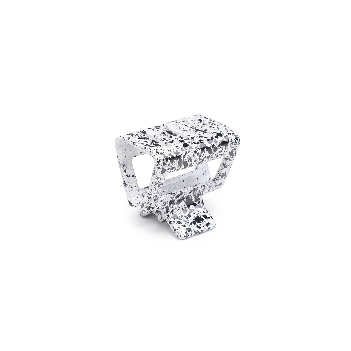 Product Image of Urban Expressions Cutout Rectangle Medium Jaw Hair Claw 818209013598 View 3 | White Black